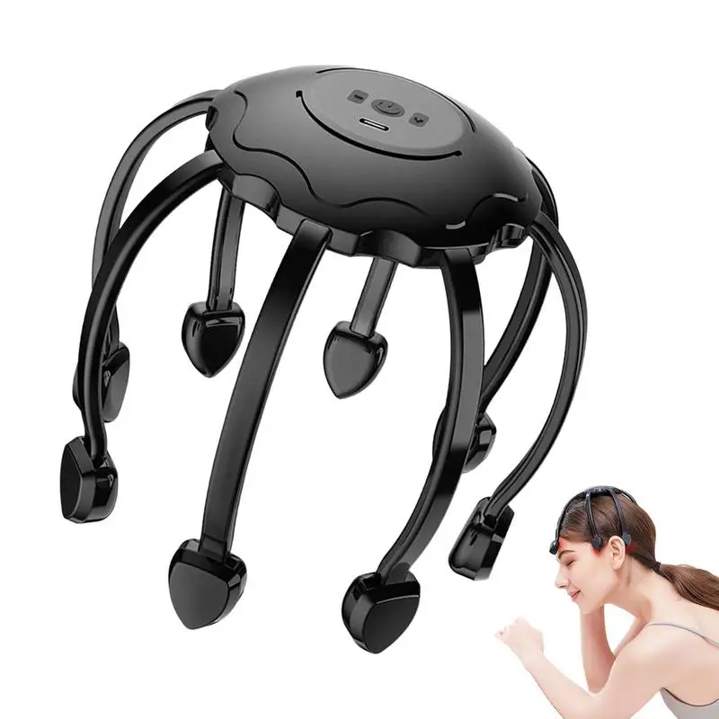 Head Scratcher Scalp Massager Automatic Octopus Claw Scalp Massaging Tool 8 Claw Head Massager Electric Scalp Stimulator Finger