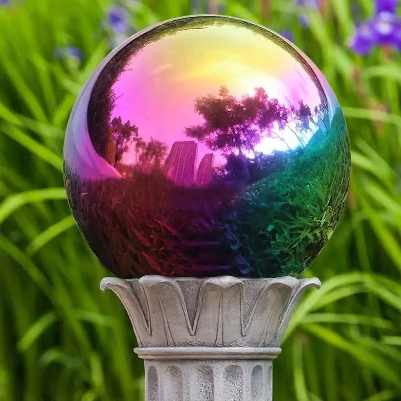 

Multi-color ball Dia 5.1cm-30cm stainless steel hollow ball seamless fine Sphere Home Yard Swimming Pool Decoration Ornaments