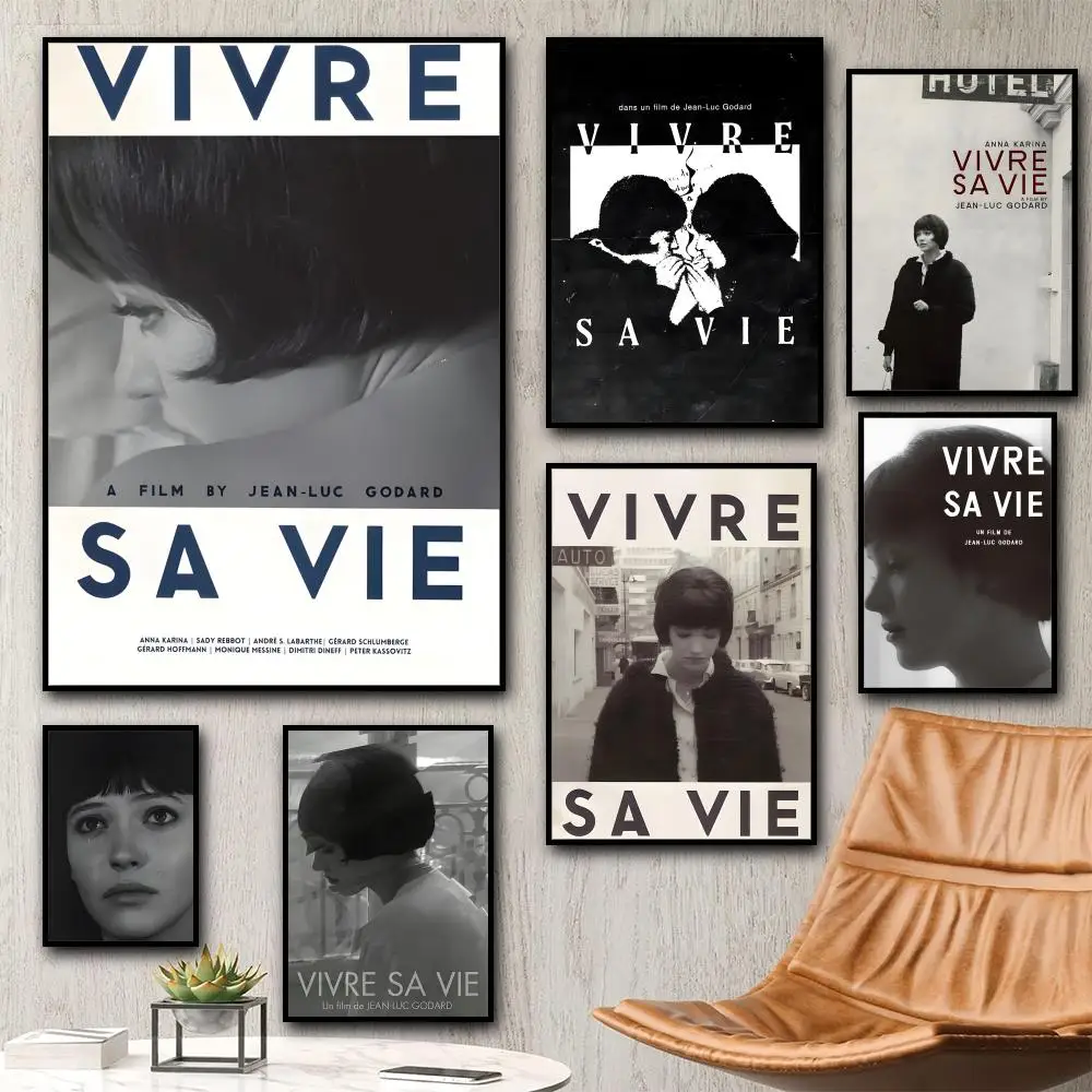 

TV V-Vivre Sa Vie Movie Anime Painting Calligraphy HD Waterproof Canvas Art: Aesthetic Wall Decor Home,Bar & More