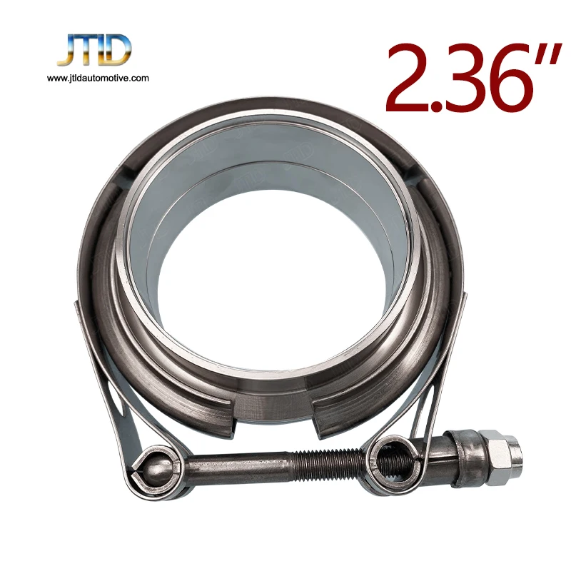 

JTLD 2.36" Inch 304 Stainless Steel Heavy Duty V-Band Clamp Kit Male/Female V-band Assemblies Suits Turbo Pipes car assecories