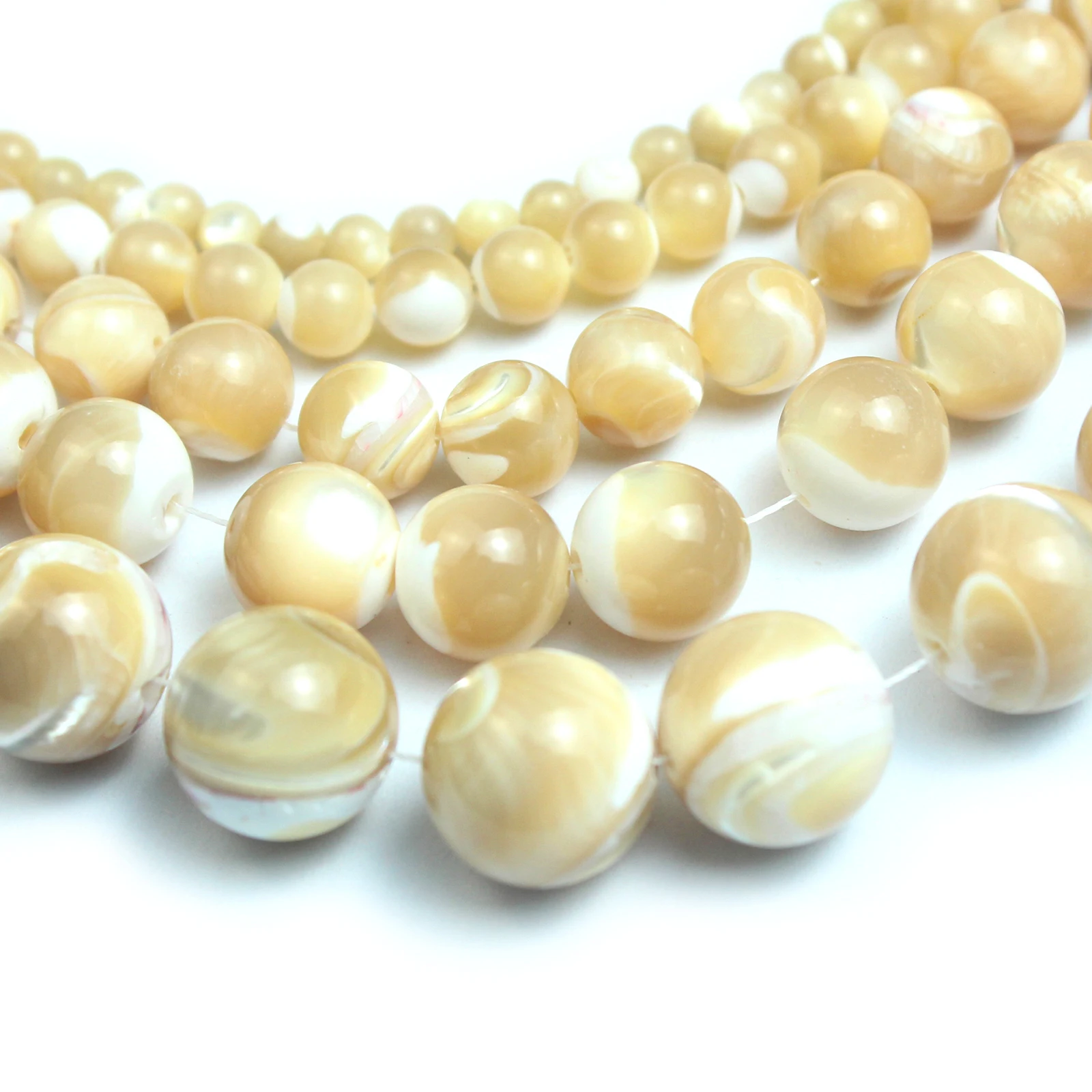 Natural Brown Trochidae Round Beads Gastropoda Sea Shell 4 5 6 8 10 12mm DIY Charm Beads for Women Jewelry Making Earrings