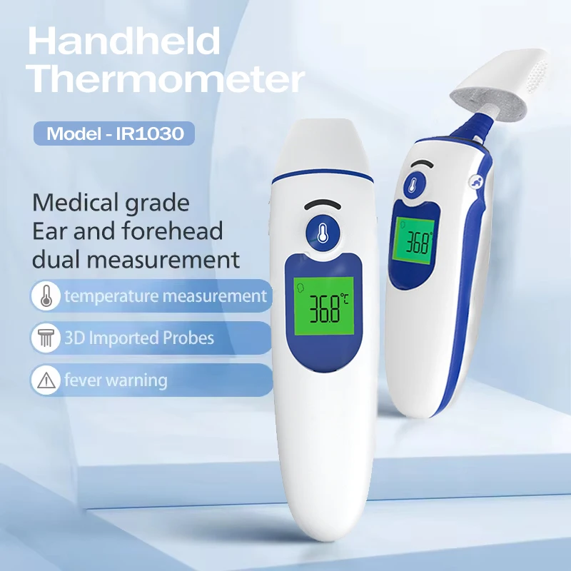 

Быстрый электронный термометр для детей, младенцев, температура ушей, пистолет для температуры лба, инфракрасный термометр, сигнализация лихорадки