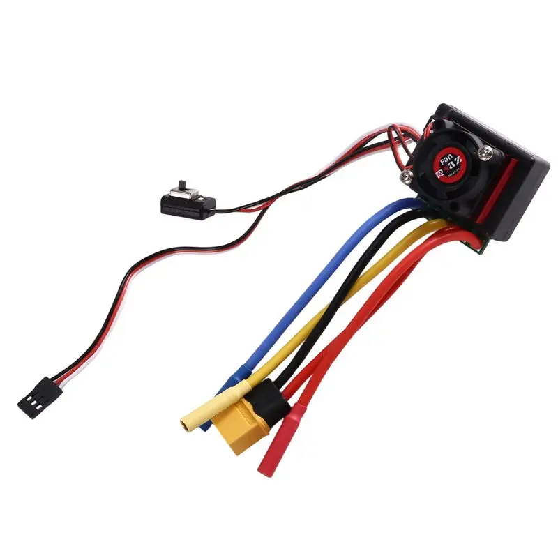 MACH-120A Brushless ESC Speed Controller With XT60 Plug 4.0Mm Banana Connector For 540/3650/3670 RC Car Boat Motor 2-3S Black