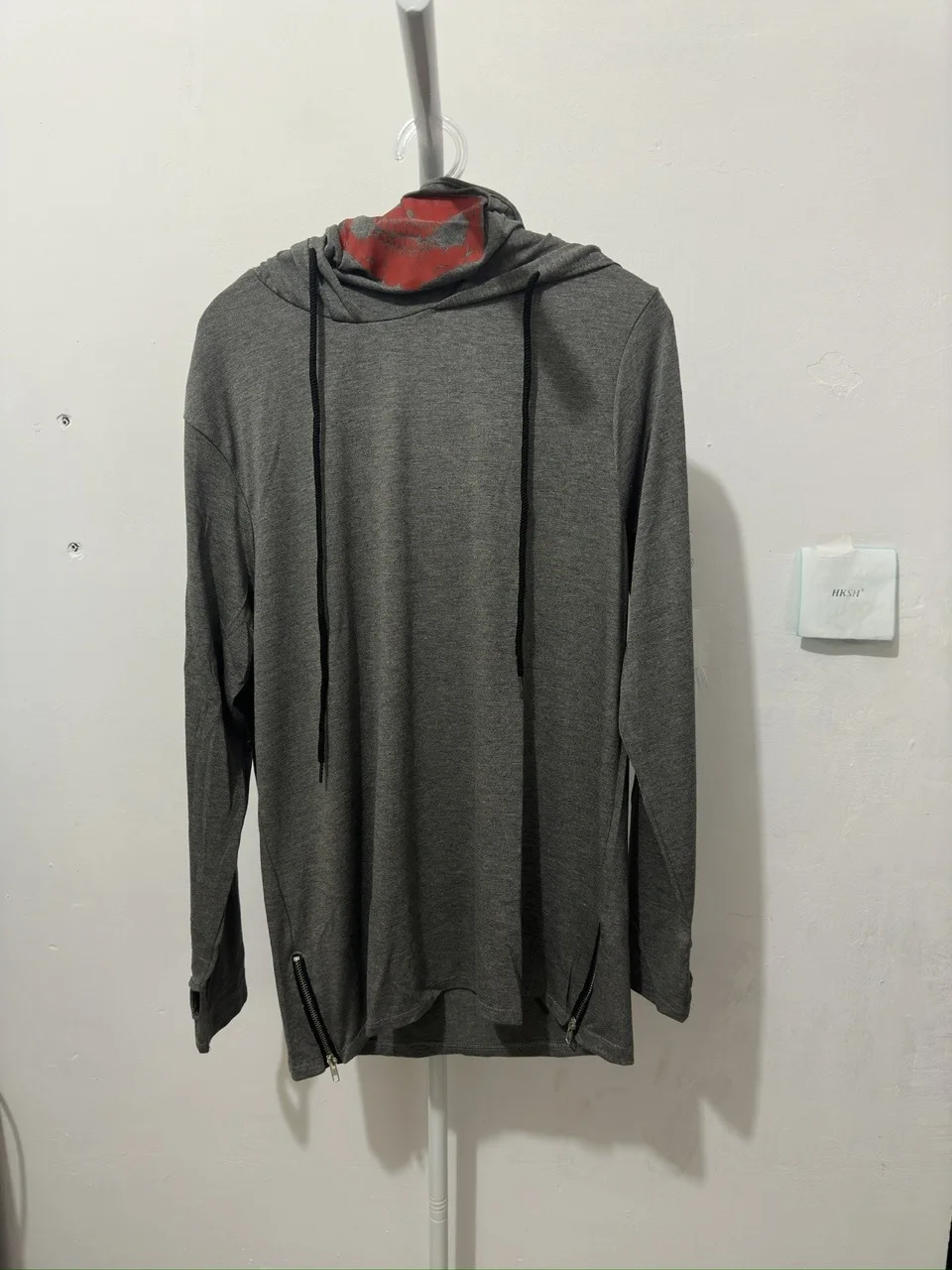 HKSH Spring Summer Elastic Hooded T-shirts Men's Tide Dark Ninja Sweatshirt Skull Mask Streetwear Fashion Print Chic Tops HK1826
