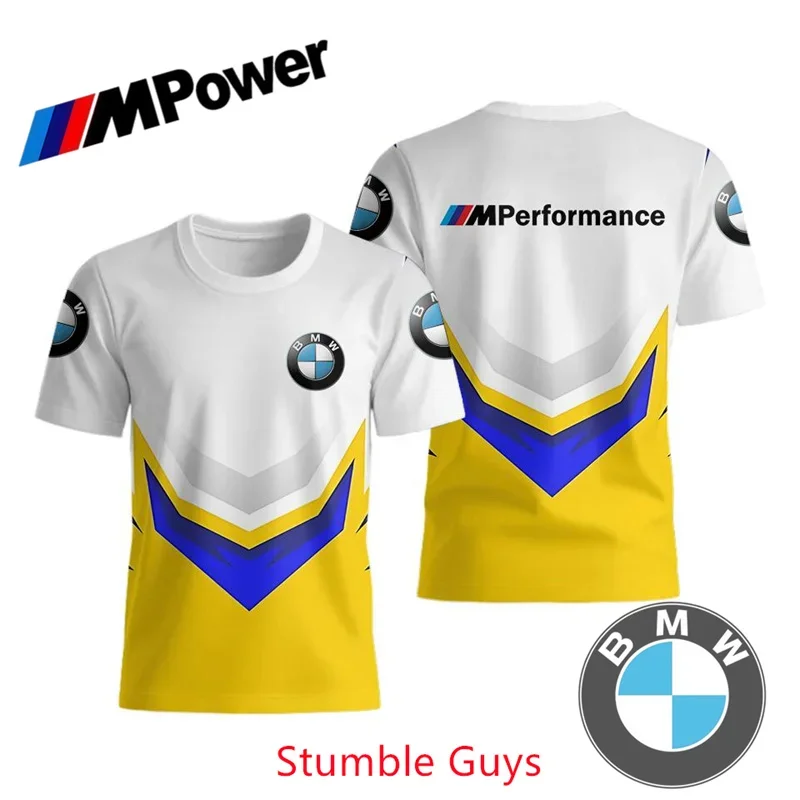 

Kids' Summer BMW M Power Anime T-shirt Short Sleeve Sports Motorcycle Racing Street Style Cool Print Little Kid Clothes