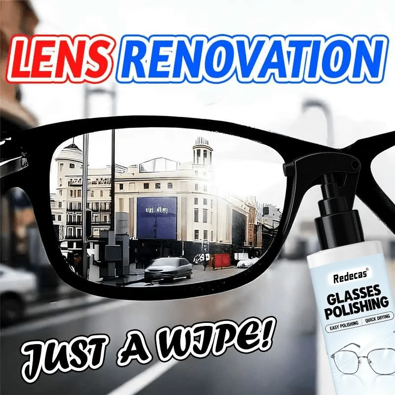 Eyeglass Lens Cleaner, Multi-Use Glasses Solution. Fast-Acting, Streak-Free, Quick-Dry. Glasses, Phone, TV, PC Screens & Camera