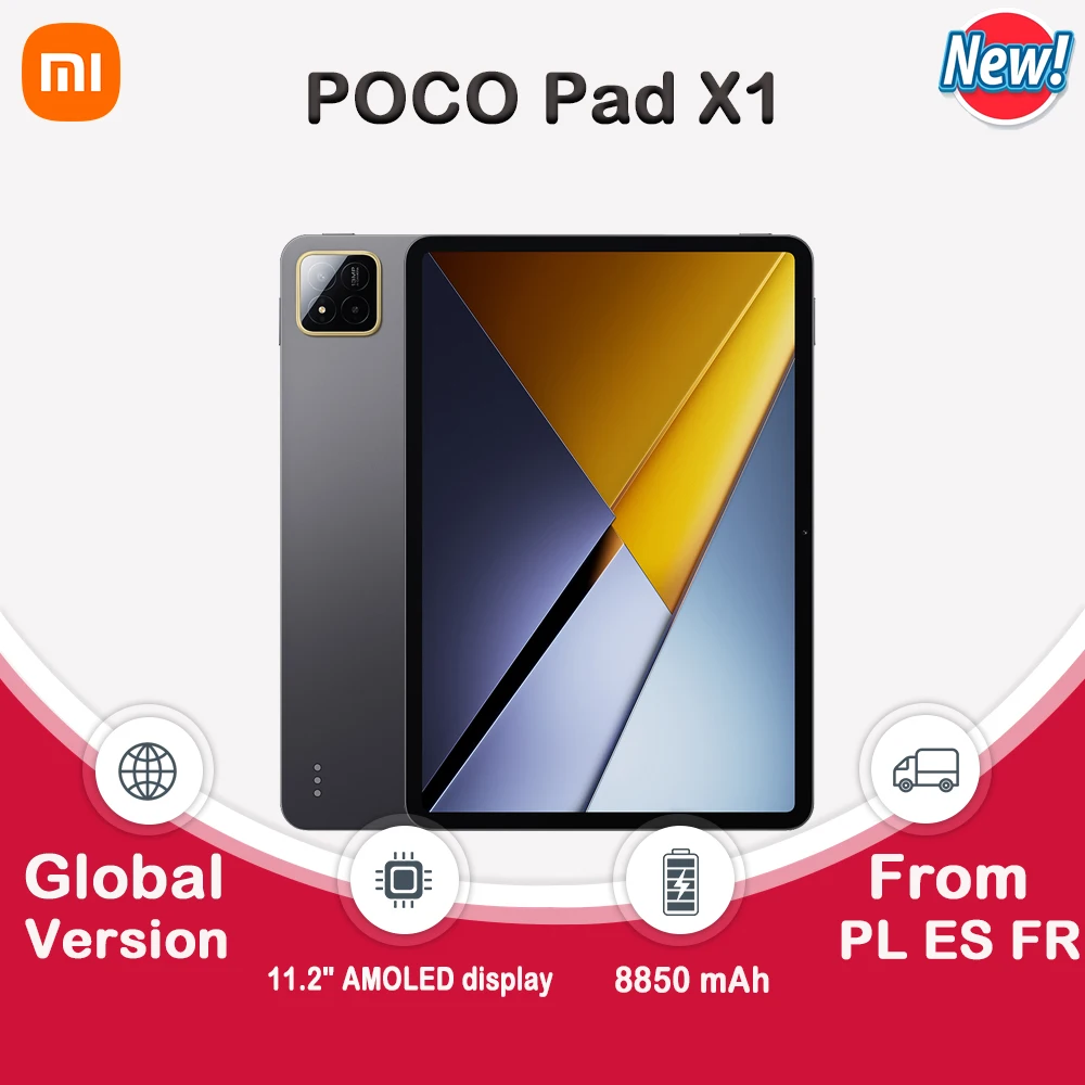 POCO Pad X1 �dition mondiale 11.2 ''144Hz 3.2K �cran Snapdragon 7 + processeur Octa Core de troisi�me g�n�ration 45W 8850mAh