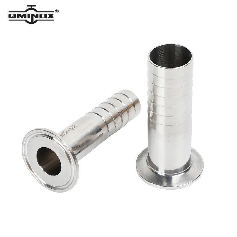 SS304 Long type Clamp Hose adaptor L=100 150 200mm Stainless steel hose connector 3/4