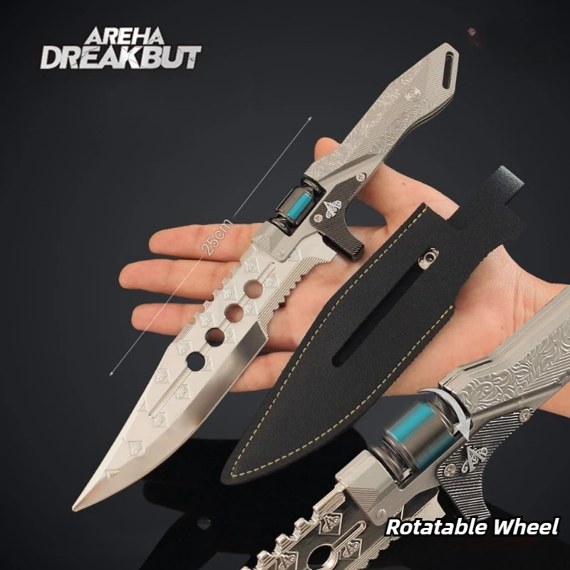 9,84 Zoll Arena Breakout Gewinner Taschenmesser Spielperipheriegeräte Outdoor-Trainingsmesser Modelle Metall Sammlerstück Ornamente Jungenspielzeug