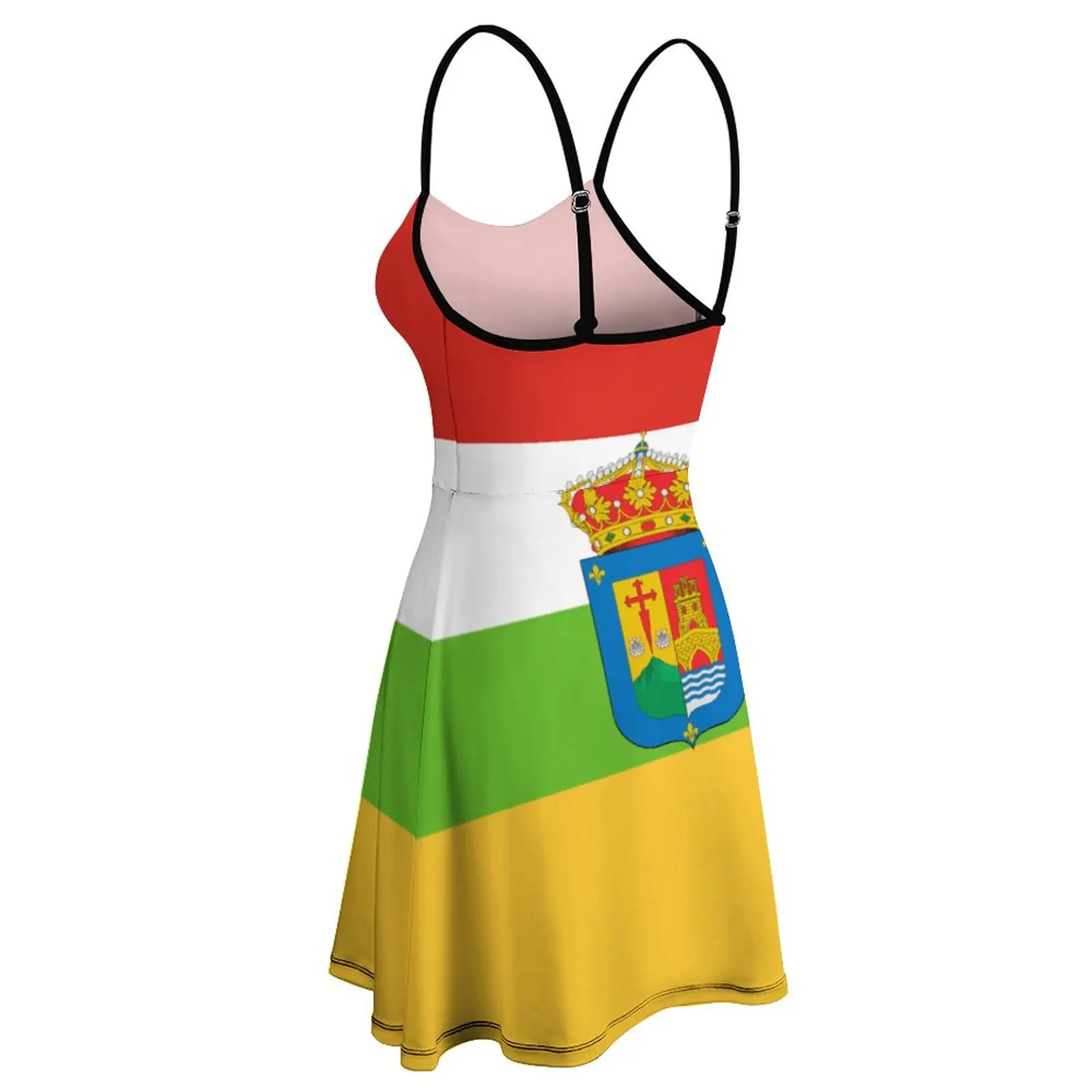 Vestido de tirantes con bandera de La Rioja para mujer, ropa Sexy de alta calidad con estampado de Humor para vacaciones