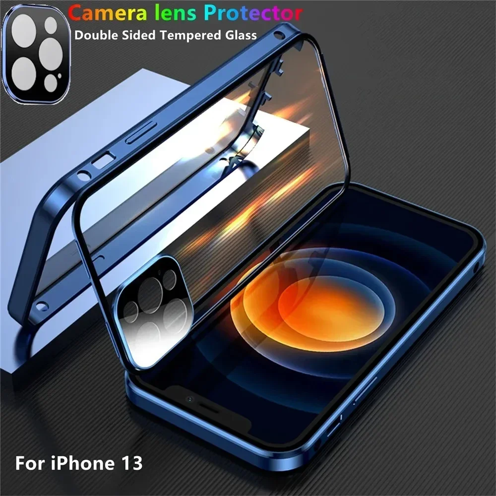 

Double-sided Tempered Glass Metal Magnetic Phone Case For Honor 200 90 Lite 50 70 Pro Plus Full Lens protection Cover Cases