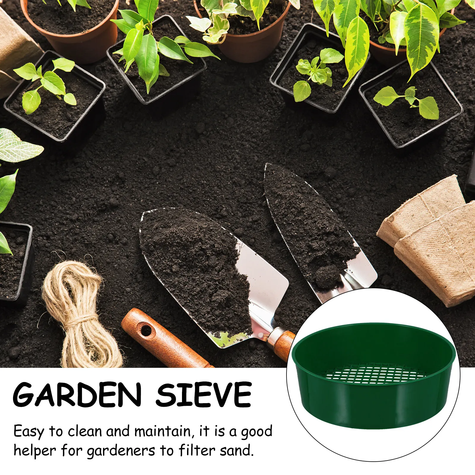 5Pcs Plastic Garden Sifting Pa - Garden Sieve Soil recension och pris