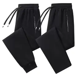 Sweatpants Men's Loose Fit Sport Pants with Zipper Pockets Drawstring Waist for Gym Training Jogging Soft Breathable Long