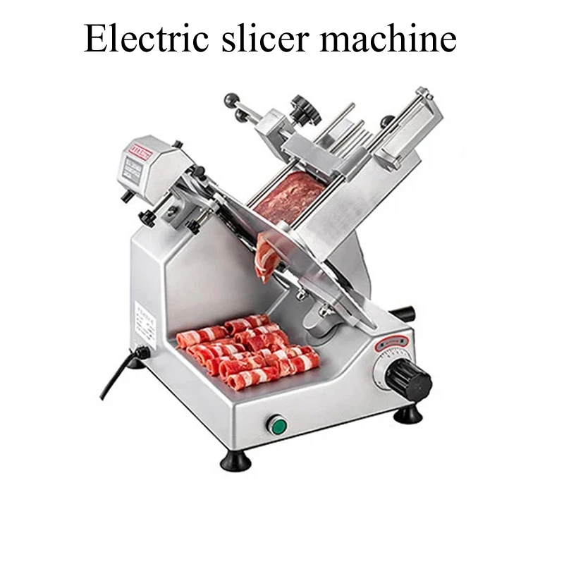 220V affettatrice elettrica per alimenti carne cibo per uso domestico affettatrice per carne affettatrice per agnello e manzo 0-22mm tagliatrice per carne di prosciutto di pane