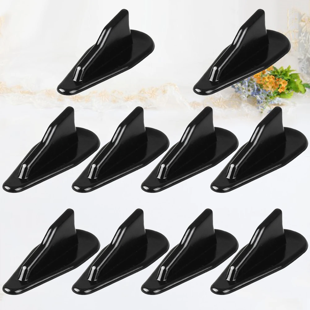 

10 pcs Shark Car Roof Decor Universal Vehicle Fin Black Abs Lightweight Cool Car Modification Diffuser Fin For Most Cars