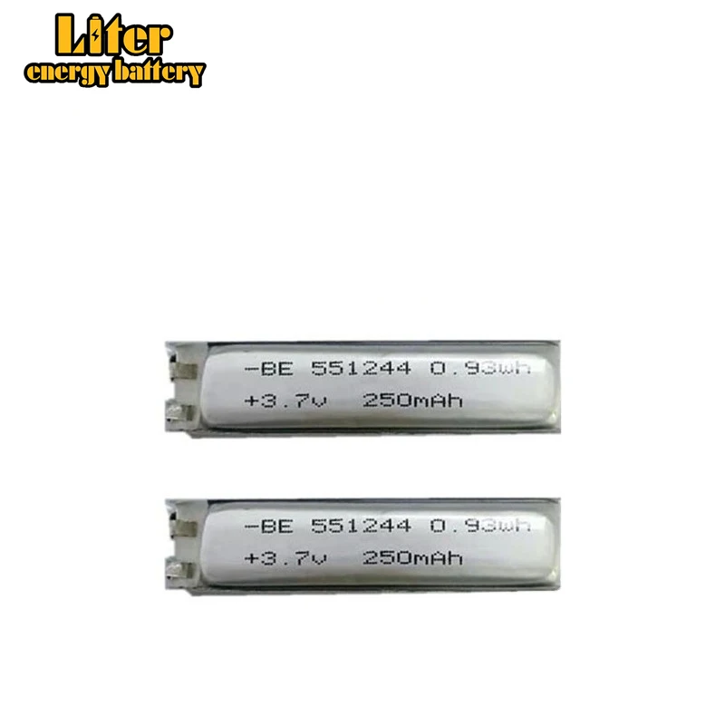 3.7V 551244 250mAH bateria litowo-polimerowa o dużym powiększeniu, specjalna elektryczna szczoteczka do zębów, bateria do lampy LED