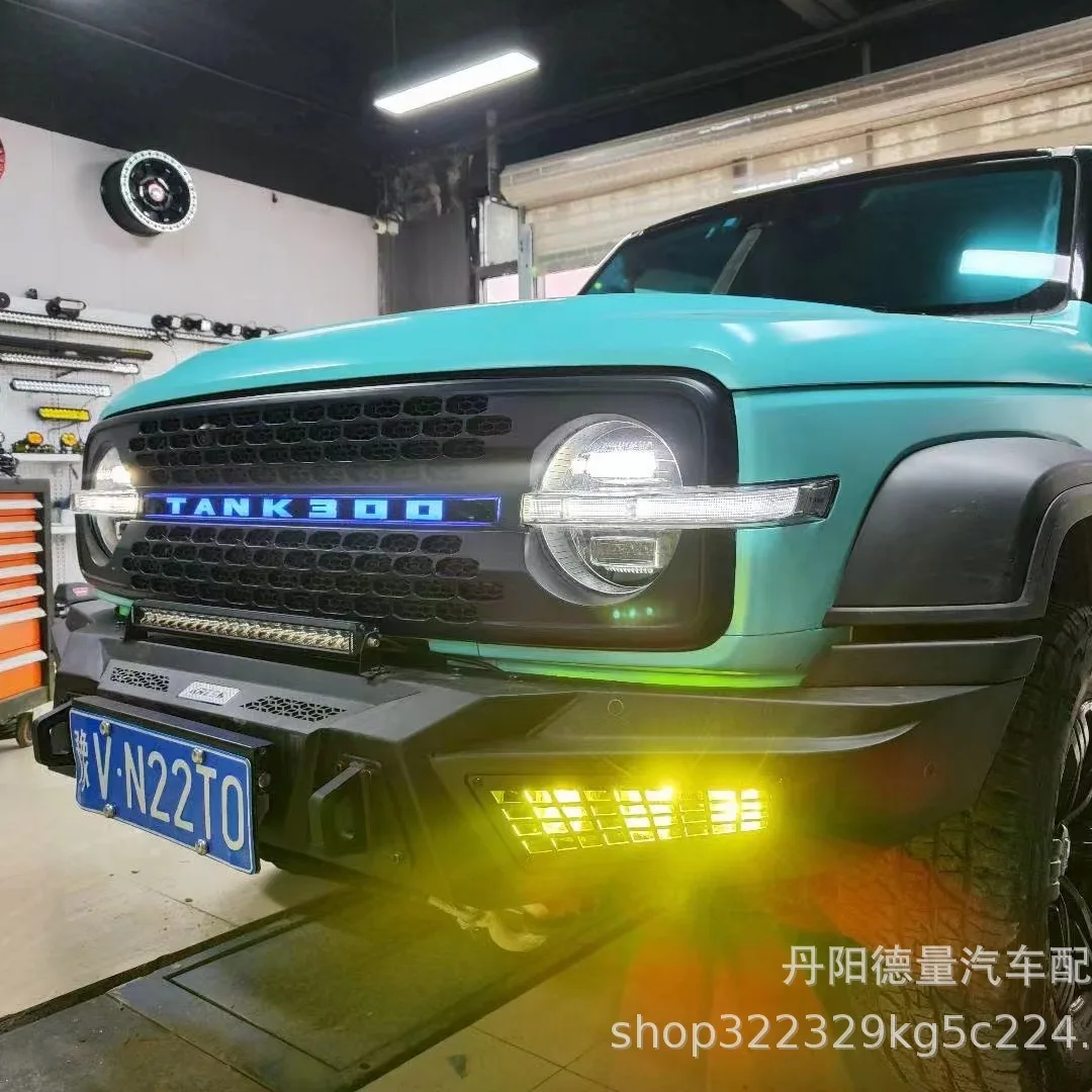 

Suitable for Great Wall Tank 300 Middle Grid TK300 Modified Middle Grid with Light, Tank 300 Front Face TK300 Front Grille