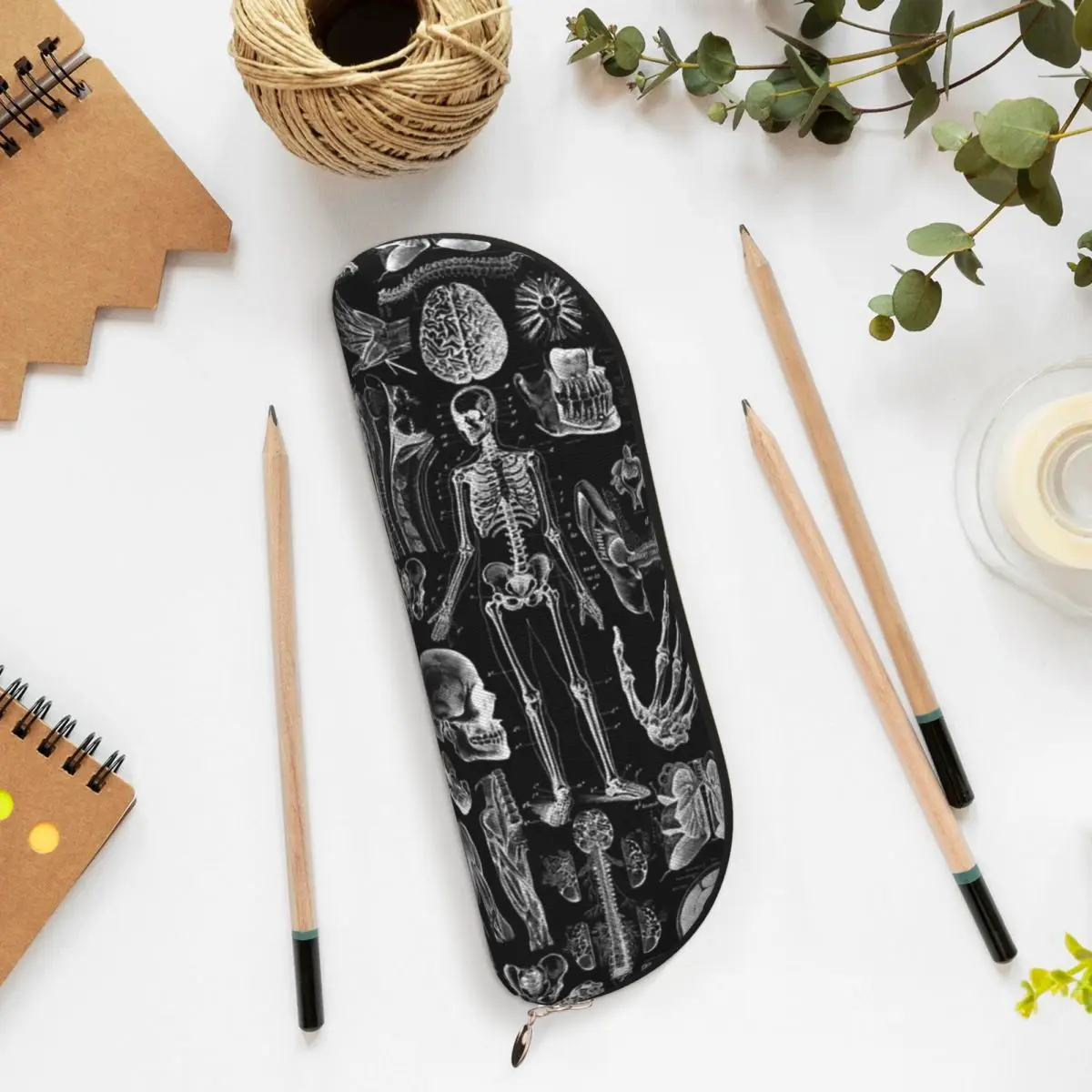 

Анатомия человека, черный пенал с принтом, держатель для ручек, канцелярские принадлежности, большая коробка для хранения ручек, сумка-карандаш для подарков Studen