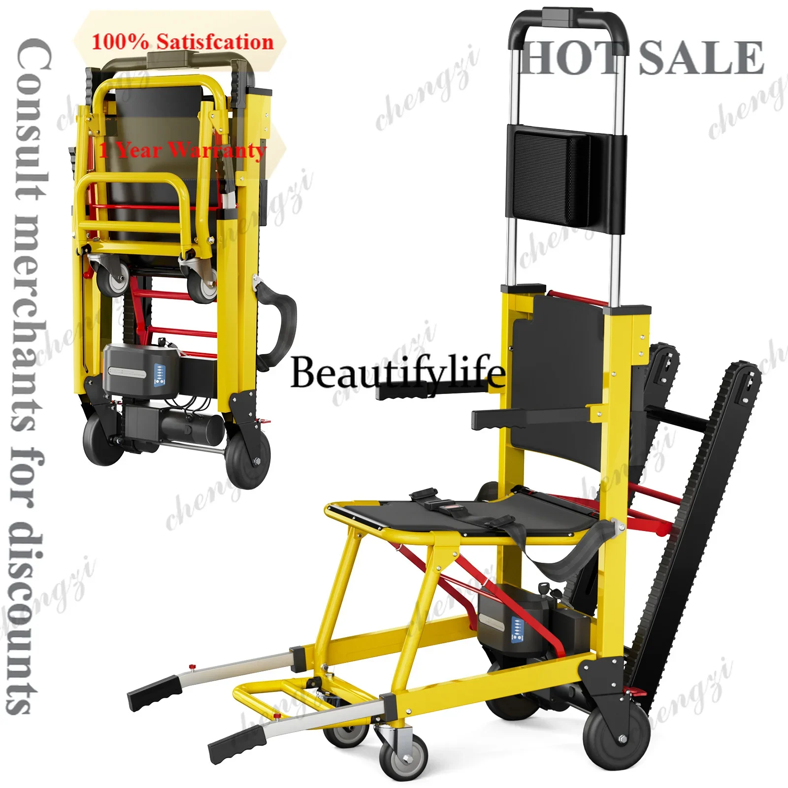 A55 Stair Lifting Motorized Climbing Wheelchair Stair Elevator Lift Track Climbing Wheelchair 440lb Limit  Assist Wheelchair