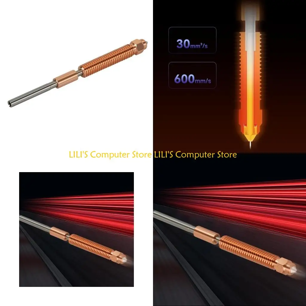 

A52B All Metal Integrated Nozzle for K2 3D Printers Featuring 0.4 0.6 0.8 1.0mm