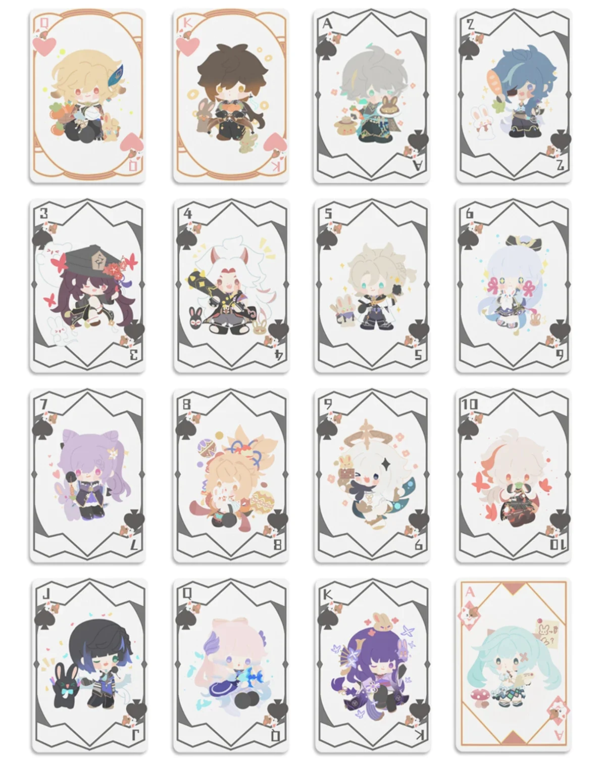 Anime Genshin Impact Xiao Scaramouche Venti Tartaglia Alhaitham Ganyu Cosplay Cartoon Karte Spielkarten Ornament Display Maskottchen