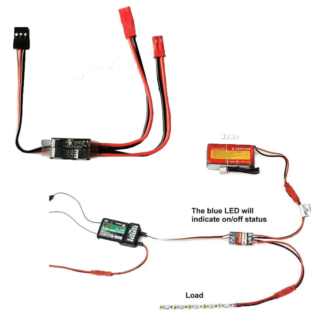 

3.0-30V 20A Remote Control Electric Digital PWM Signal Switch for RC Car Aircraft Drone LED Lights Boat Water Pump DC Motor