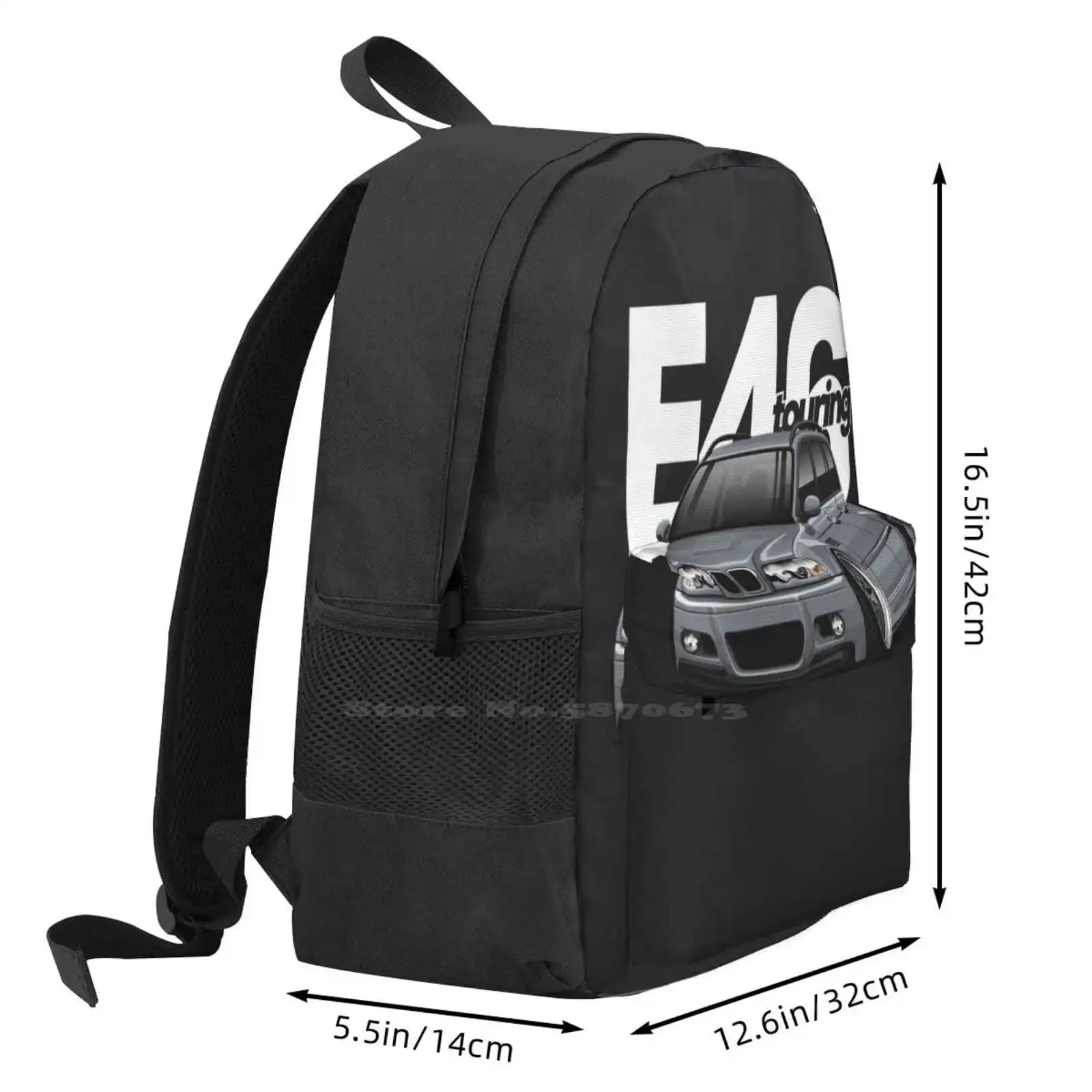 E46 Wagon Backpack For Student School Laptop Travel Bag E46 Enthusiast E46 Lover E46 Tuning Bavarian Engine Works Bimmer E46