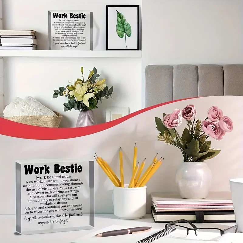 1 قطعة ، هدايا العمل Bestie زملاء العمل الذين يتركون وداعًا عن الوداع التقاعد تعزيز شكرا لك التقدير الهدايا لصديق