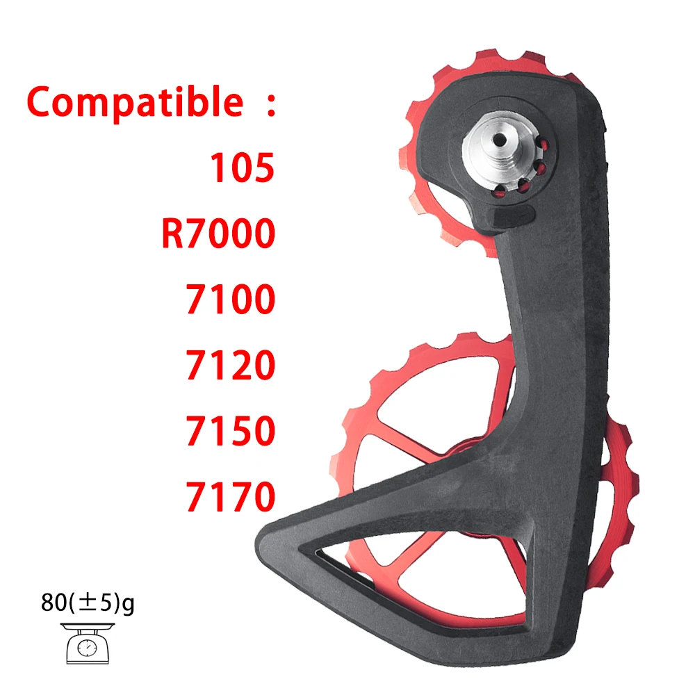 Keramisch extra groot schakelpoeliewiel 13T/19T, compatibel met 105/Ultegra/Dura-Ace R7000 R7120 R7170 R8000 R9270 R8170
