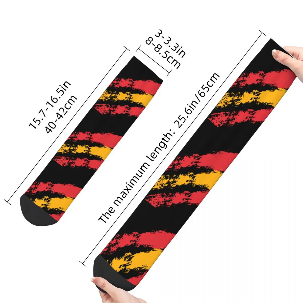 Fashion Spanish Flag Basketball Socks Spain Espana Polyester Crew Socks for Unisex Non-slip