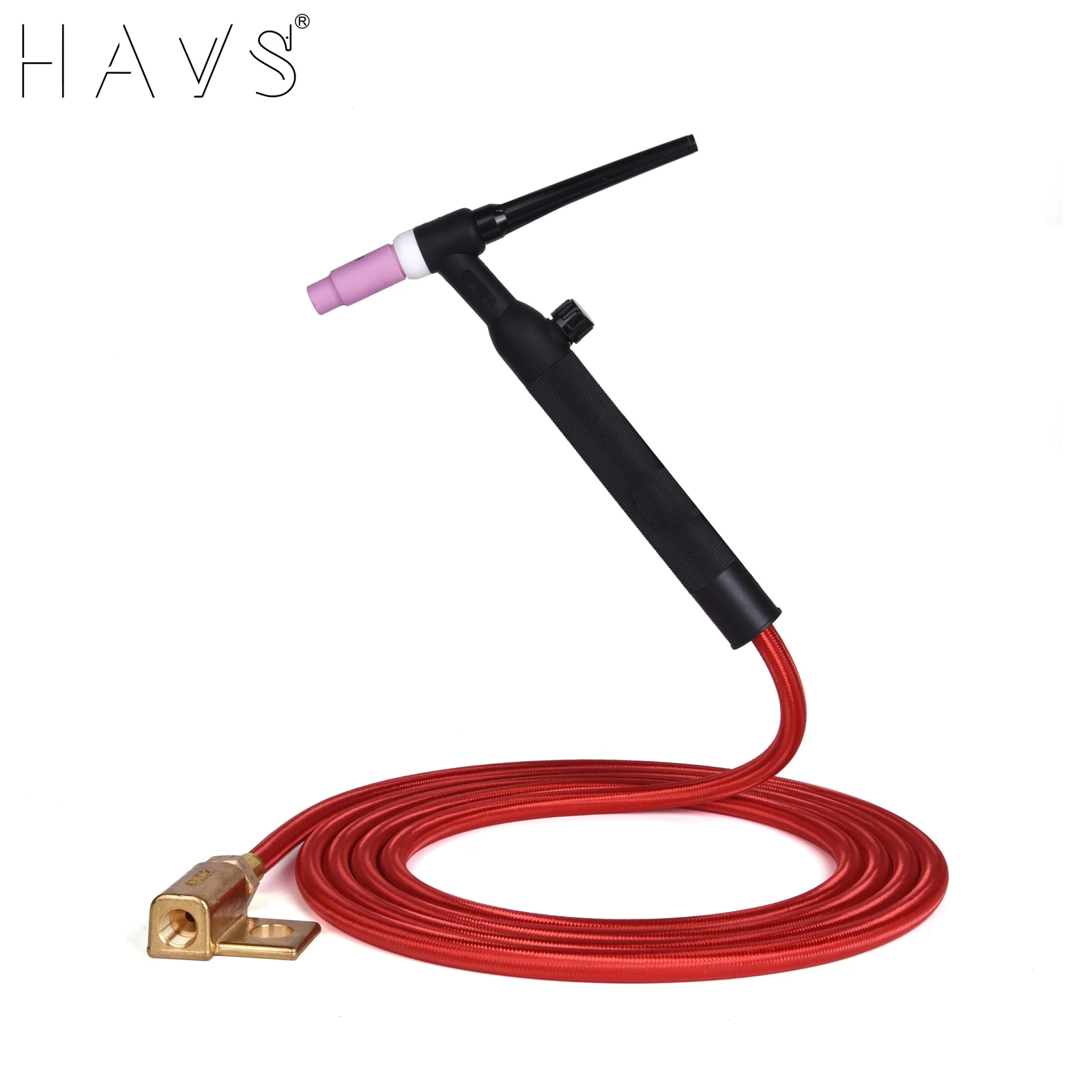 

4M (13FT)TIG WP26 Welding Torch Power Cable Red Gas Hose w/7/8"-14RH Connectors 250A Air Cooled Series