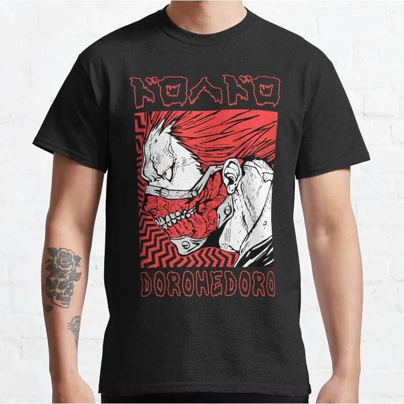 0808 Goth Metal Death Dorohedoro Caiman Anime T shirt kaiman Manga Gothic Comics Graphic Clothes Y2K Clothes S-6XL