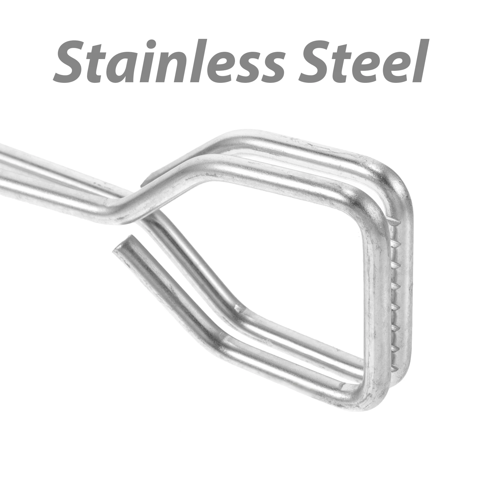 

Extended 38cm Stainless Steel Charcoal Tongs Strong Grilling Tools BBQ Camping Outdoor Fire Pit Fireplace Log Grabber