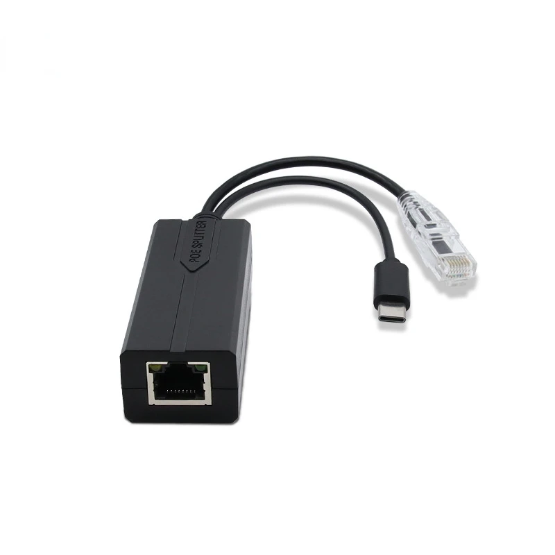MicroUSB/DC48V Naar 12V/Type-C Gigabit POE Splitter Standaard 48V Naar 5V Voedingsmodule netwerkkabel Naar Android POE Splitter