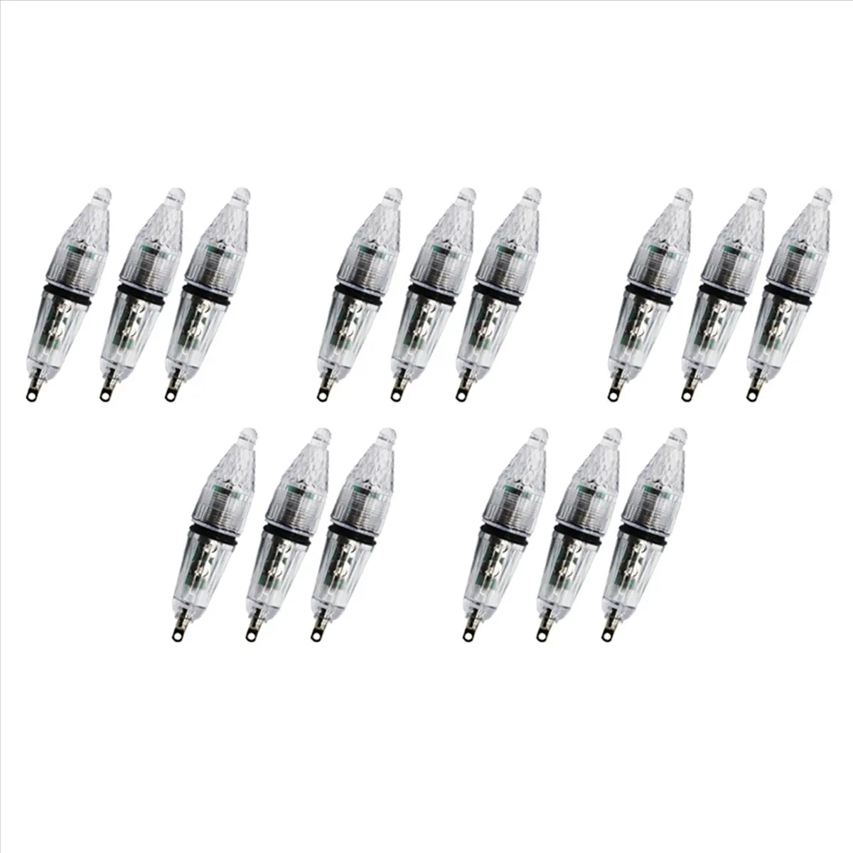 【AUTUMN】15Pcs Waterproof Fishing Lights LED Flashing Mini Deep Drop Underwater Lights Fish Lure Fish Light,Green