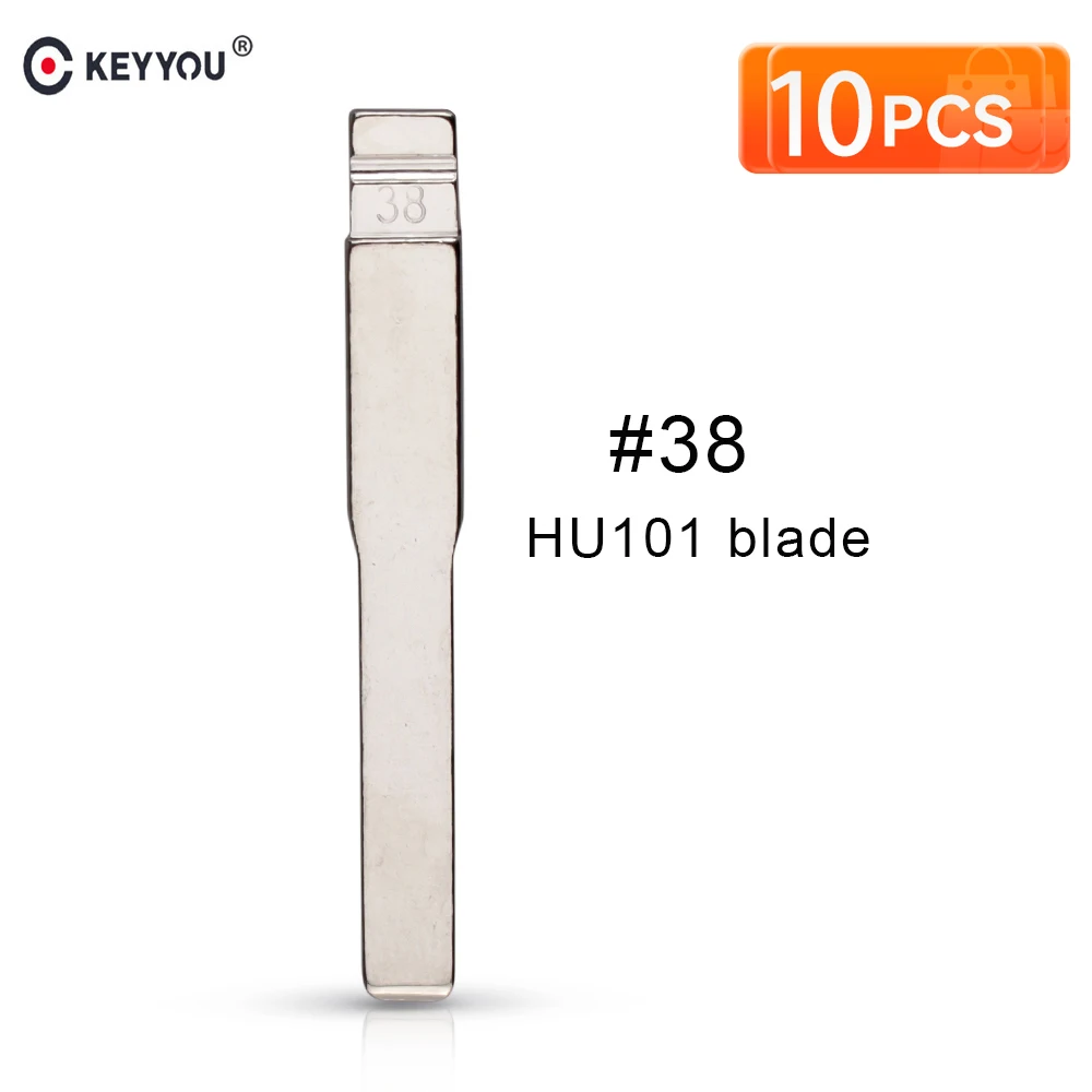 KEYYOU 10 PZ NUOVO Metallo Non Cut 38 #   HU101 Per Ford Focus Per KD Xhorse VVDI Telecomandi Universali No.38