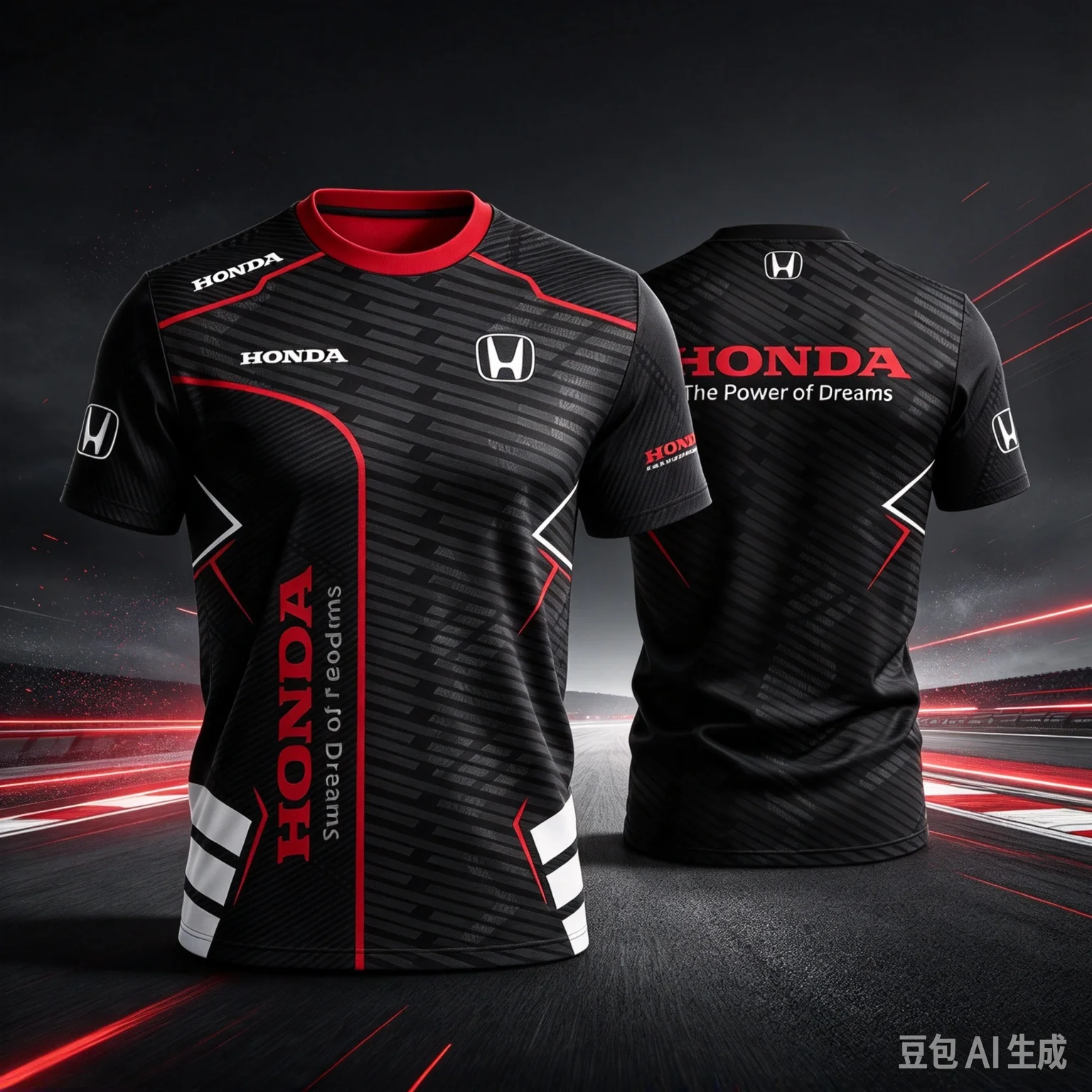 HONDA Racing Men T-shirt Honda Racing Team Surrounding T-shirt Sports Fitness Outdoor Activities Leisure Daily Trendy Short Slee