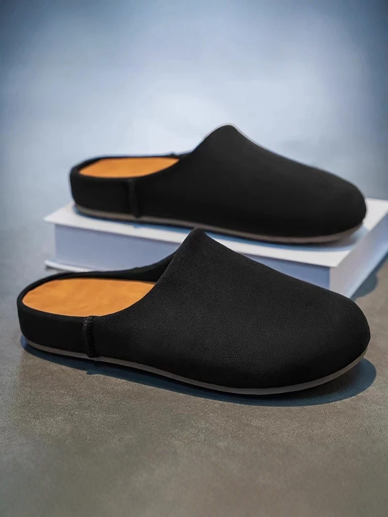 Men's Summer Anti-Slip Deodorant Casual Home Slippers Full Cover Mule Half Slipper Comfortable Breathable EVA Slippers