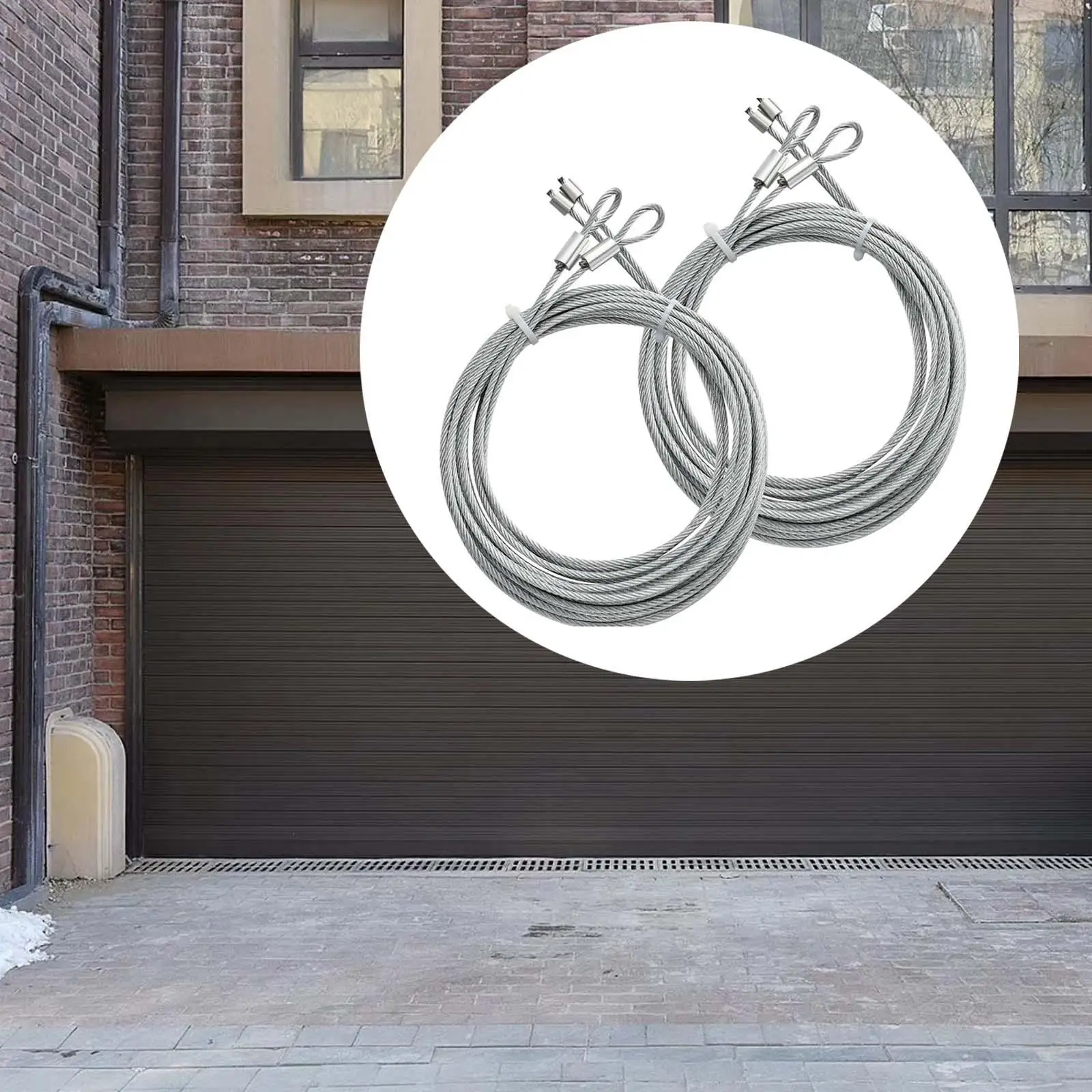 

4x Garage Door Cables Garage Door Safe Cable Spare Parts 304 Stinless Steel High Performance Garage Door Wire Wire