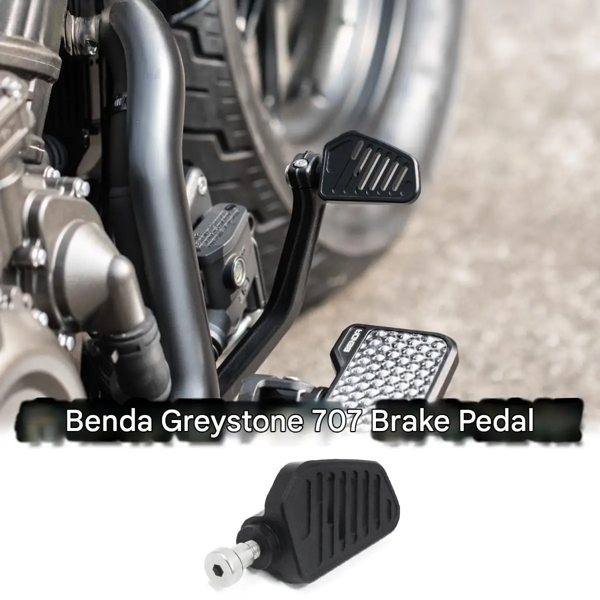For Benda Rock 707, replace the accessory with an enlarged aluminum brake pedal. CNC process for the rear brake pedal.