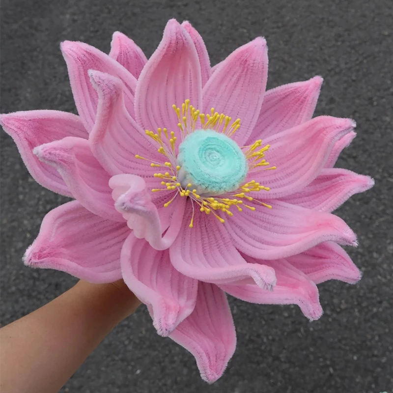 Hot Sale Twisting Stick Giant Lotus Material Bag Handmade Diy Sunflower Rose Stamen Bouquet Encrypted Hairy Root Creative Gifts