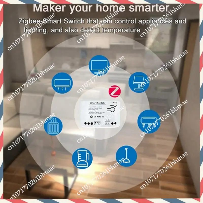 

-A21Z 2 шт. Tuya умный переключатель Zigbee с датчиком температуры пассивное сухое контактное реле Zigbee работает с домашним помощником AC85-250V
