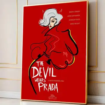 《穿著Prada的女王》海報 現代防水高清牆貼 自黏美觀裝飾 適用於家居客廳臥室酒吧 12 最佳銷售 普拉達服裝 - №3