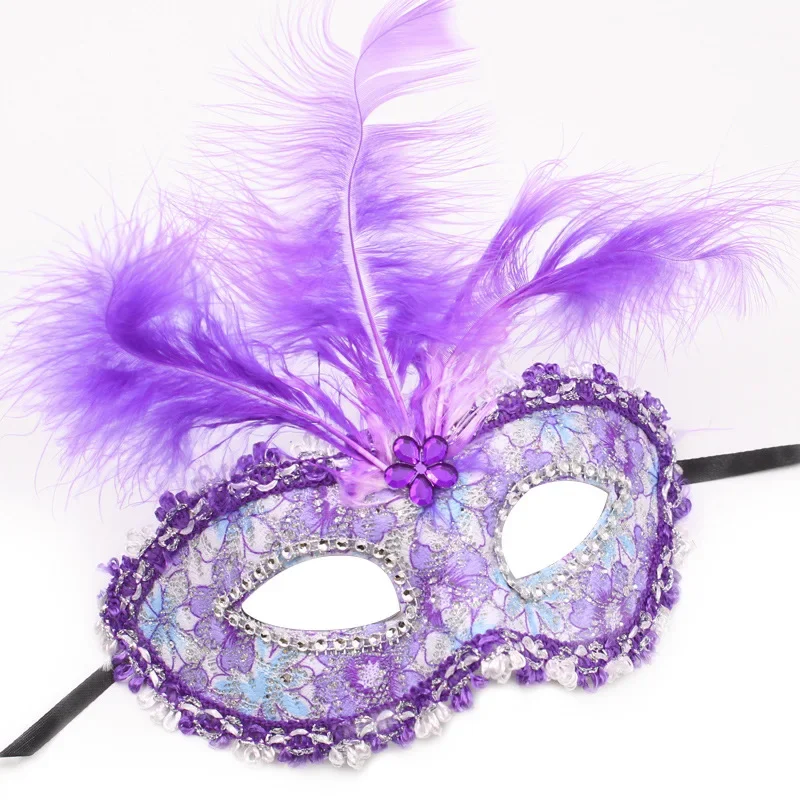 20pcs Women Sexy Venetian Lace Feather Flower Eye  Masquerade Mask Girls Half Face Party Dance Easter Birthday Halloween