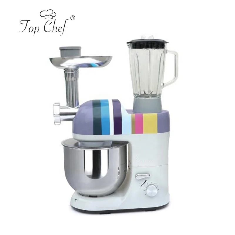 

2026 New Model3 in 1 Multifunctional Food Processor 5L Planetary Stand xer Kitchen Machine with ender and Meat Grinder 5L