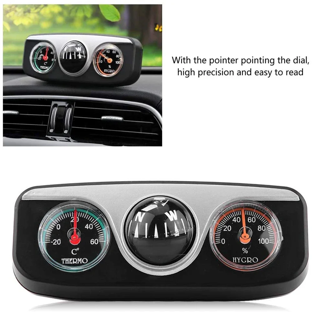 New Multi-functional Compass Dash Mount Navigation Direction Digital Auto Car Compass Thermometer Hygrometer for Boat Truck Auto