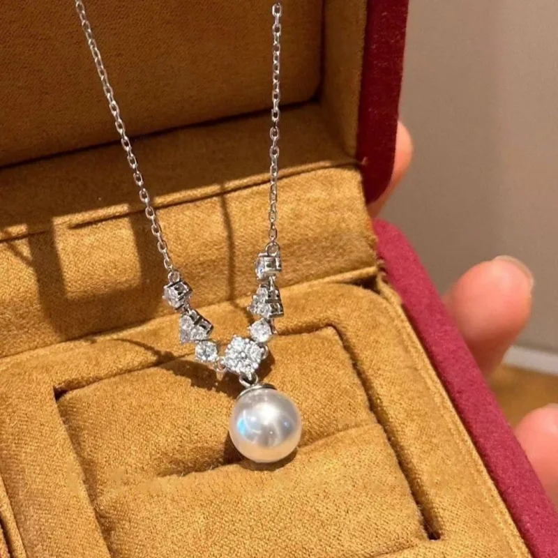 

Серебро 925, светлое, роскошное, элитное, минималистское, новое, с круглыми бусинами, жемчужное ожерелье, дизайн, элегантное, повседневное, цепочка на воротник, ювелирное изделие, подарок