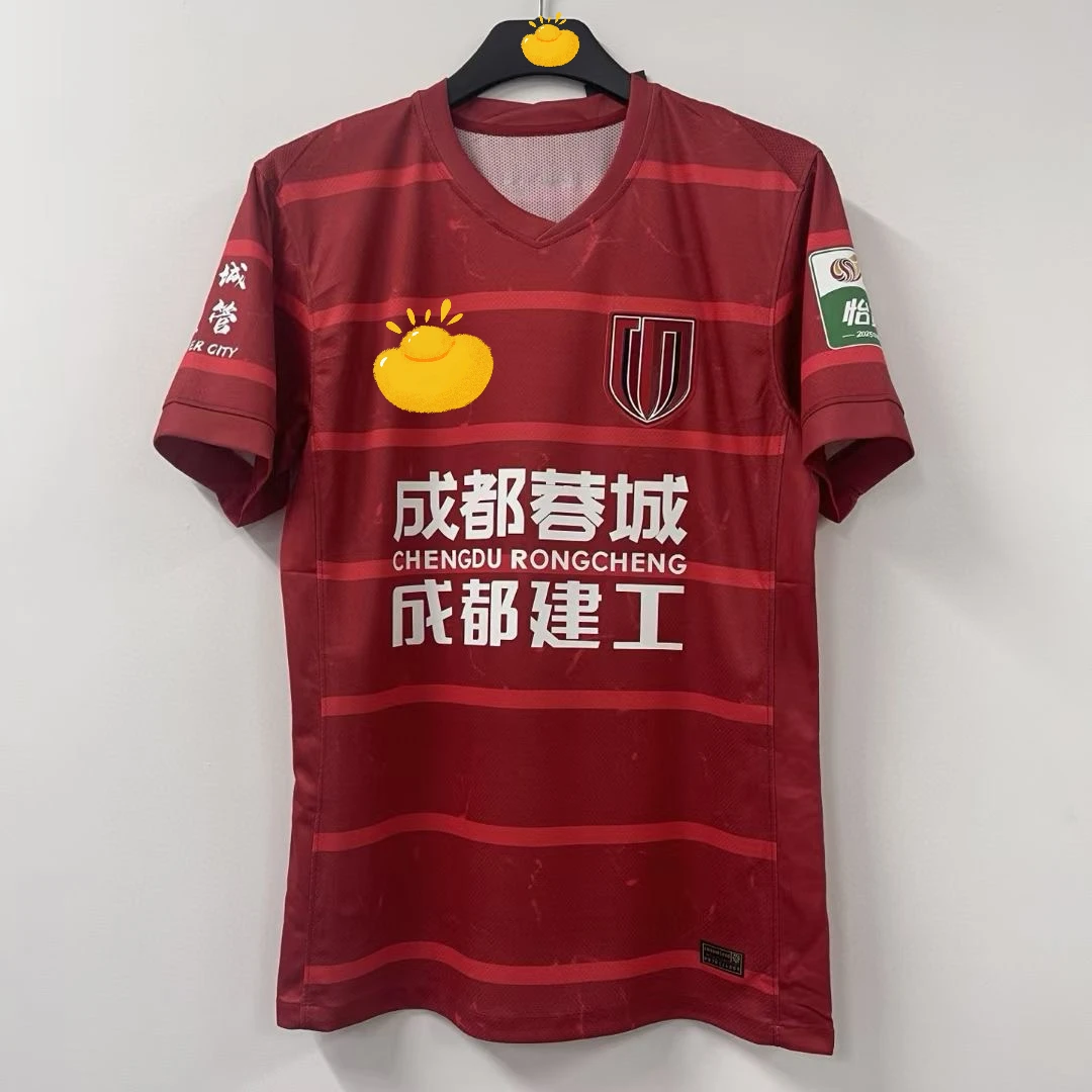 

Сезон 2025 года, Ченду Ронхэн, версия игрока дома и на выезде, футбольный трикотаж, высококачественная силиконовая Т-образная эмблема для фанатов