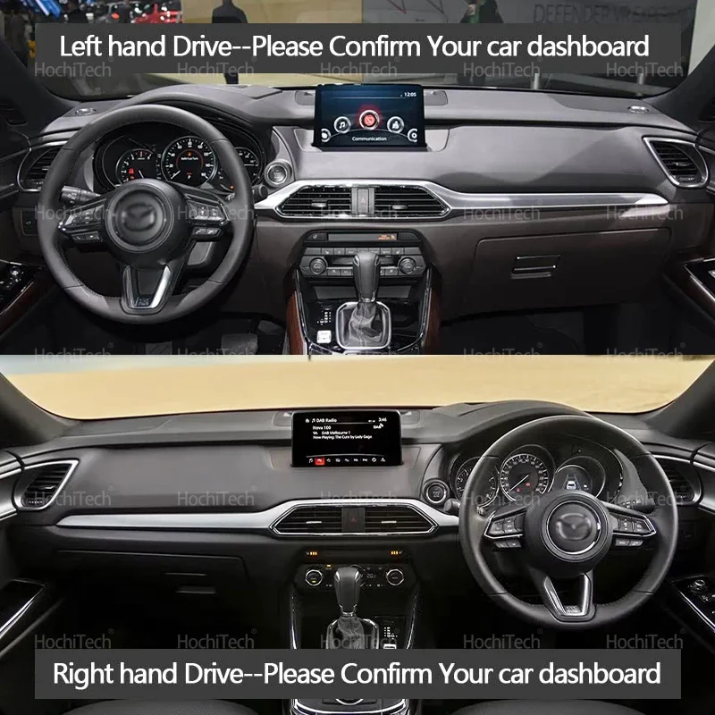 غطاء لوحة سيارة لمازدا CX-9 CX9 CX 9 الجيل الثاني TC 2016-2022 داش مجلس حصيرة السجاد وسادة ظلة كيب وسادة