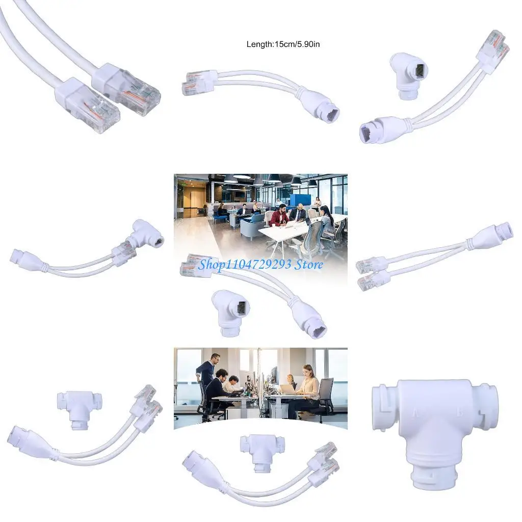 

Y2GD POE Camera Cable Connectors Splitters 2-in-1 Networking Cable Connectors